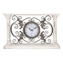 Clayre & Eef Horloge sur pied 76x48 cm Blanc Bois Métal Rectangle