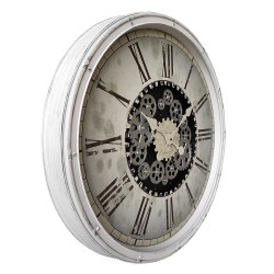 Clayre & Eef Wall Clock Ø 76 cm White Plastic Round