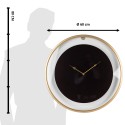 Clayre & Eef Wanduhr Ø 60 cm Schwarz Goldfarbig Eisen Glas