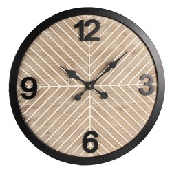 Clayre & Eef Horloge mural Ø 64 cm  Marron Noir Bois Métal