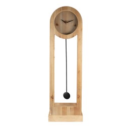 Clayre & Eef Orologio da pavimento 28x100 cm Marrone Nero  Legno  Rettangolo