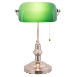 LumiLamp Desk Lamp Banker's Lamp 27x17x41 cm  Green Metal Glass