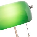 LumiLamp Lampe de bureau Lampe de banquier 27x17x41 cm  Vert Métal Verre