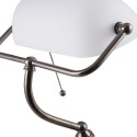 LumiLamp Lampada da scrivania Lampada da banchiere 27x23x42 cm  Bianco Ferro Vetro