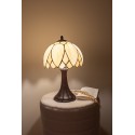 LumiLamp Lampe de table Tiffany Ø 25x42 cm  Beige Marron Verre