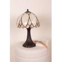 LumiLamp Lampe de table Tiffany Ø 25x42 cm  Beige Marron Verre