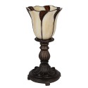 LumiLamp Lampe de table Tiffany Ø 16x32 cm  Beige Marron Verre