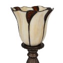 LumiLamp Lampe de table Tiffany Ø 16x32 cm  Beige Marron Verre