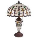 LumiLamp Table Lamp Tiffany Ø 40x60 cm Beige Brown Glass Semicircle