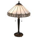 LumiLamp Lampada da tavolo Tiffany Ø 41x62 cm Beige Marrone  Vetro