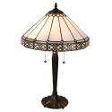 LumiLamp Table Lamp Tiffany Ø 41x62 cm Beige Brown Glass