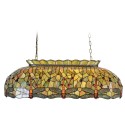 LumiLamp Hanglamp Tiffany  100x47x156 cm Groen Glas Rechthoek Libelle