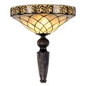 LumiLamp Tiffany Vloerlamp  Ø 41x179 cm Bruin Beige Glas Driehoek