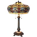 LumiLamp Lampada da tavolo Tiffany Ø 47x71 cm Blu Vetro Rettangolo