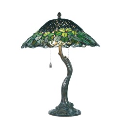 LumiLamp Table Lamp Tiffany Ø 47x58 cm  Green Glass