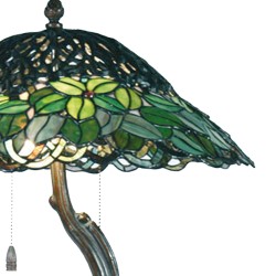 LumiLamp Table Lamp Tiffany Ø 47x58 cm  Green Glass