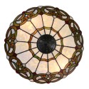 LumiLamp Lampada da tavolo Tiffany Ø 40x61 cm  Beige Rosso Vetro Triangolo