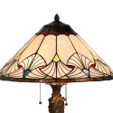 LumiLamp Lampada da tavolo Tiffany Ø 51x78 cm  Beige Blu  Vetro Triangolo