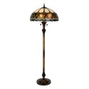 LumiLamp Lampadaire Tiffany Ø 56x164 cm  Marron Beige Verre Demi-cercle