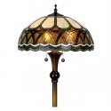 LumiLamp Tiffany Vloerlamp  Ø 56x164 cm  Bruin Beige Glas Halfrond