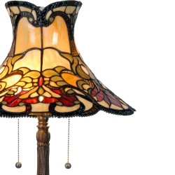 LumiLamp Lampada da tavolo Tiffany Ø 51x66 cm  Giallo Marrone  Vetro