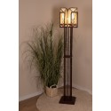 LumiLamp Floor Lamp Tiffany 35x182 cm  Beige Brown Glass Rectangle