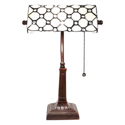 LumiLamp Table Lamp Tiffany 26x23x42 cm White Metal Glass