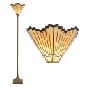 LumiLamp Tiffany Vloerlamp  37x37x183 cm  Goudkleurig Polyresin Glas