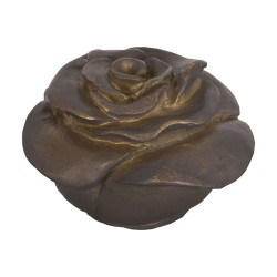 LumiLamp Bouton pour abat-jour en forme de rose Ø 4 cm Marron Plastique Rond Rose