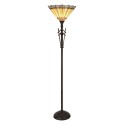 LumiLamp Tiffany Stehlampe Ø 45x182 cm  Gelb Braun Glas