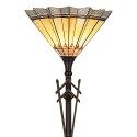 LumiLamp Floor Lamp Tiffany Ø 45x182 cm  Yellow Brown Glass