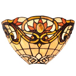 LumiLamp Wall Light Tiffany 30x15x20 cm  Yellow Brown Metal Glass Triangle