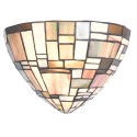 LumiLamp Wandlamp Tiffany  30x16x18 cm  Bruin Beige Glas Driehoek