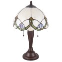 LumiLamp Table Lamp Tiffany Ø 30x50 cm  Beige Green Glass Flowers