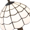 LumiLamp Tiffany Tafellamp  Ø 25x43 cm Wit Bruin Glas