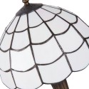 LumiLamp Table Lamp Tiffany Ø 25x43 cm White Brown Glass