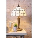 LumiLamp Table Lamp Tiffany Ø 25x43 cm White Brown Glass