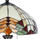 LumiLamp Tiffany Tafellamp  Ø 40x60 cm  Beige Rood Glas