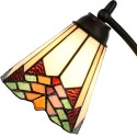 LumiLamp Lampada da tavolo Tiffany Ø 26x50 cm  Beige Rosso Vetro