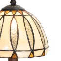 LumiLamp Tiffany Tischlampe Ø 19x40 cm  Beige Glas