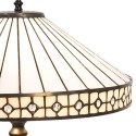 LumiLamp Lampe de table Tiffany Ø 40x58 cm  Blanc Beige Verre