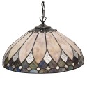 LumiLamp Hanglamp Tiffany  Ø 40 cm  Beige Bruin Glas