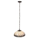 LumiLamp Lampes à suspension Tiffany Ø 40 cm  Beige Marron Verre