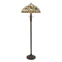 LumiLamp Floor Lamp Tiffany Ø 51x157 cm  Brown Beige Glass