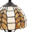 LumiLamp Table Lamp Tiffany Ø 14x29 cm  Beige White Glass