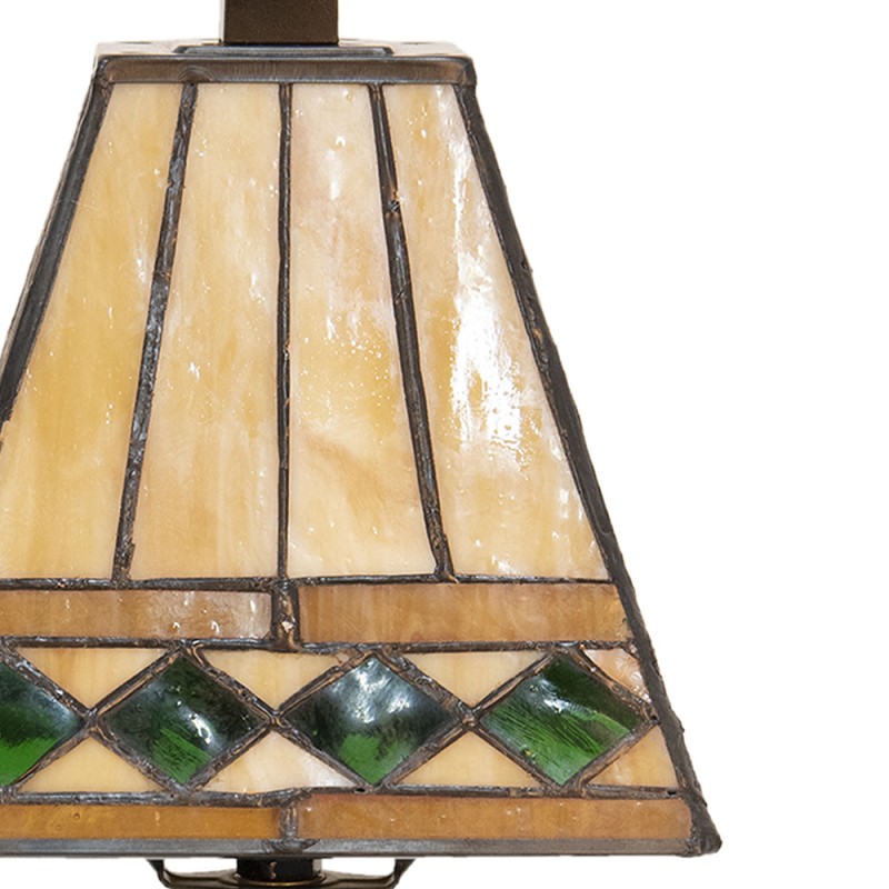 LumiLamp Table Lamp Tiffany Ø 20x30 cm  Beige Green Glass