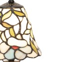 LumiLamp Lampada da tavolo Tiffany Ø 16x31 cm  Beige Giallo Vetro Plastica Fiori