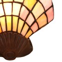 LumiLamp Table Lamp Tiffany Shell 25x20 cm Pink Beige Glass