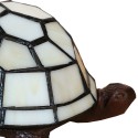 LumiLamp Tiffany Tafellamp Schildpad 22x18x16 cm  Beige Glas