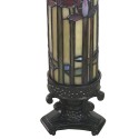 LumiLamp Table Lamp Tiffany 15x15x27 cm Beige Blue Glass Rectangle Flowers